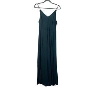 Lascana Venus Long Maxi Sleeveless Dress Size Large Green Open Back NWT